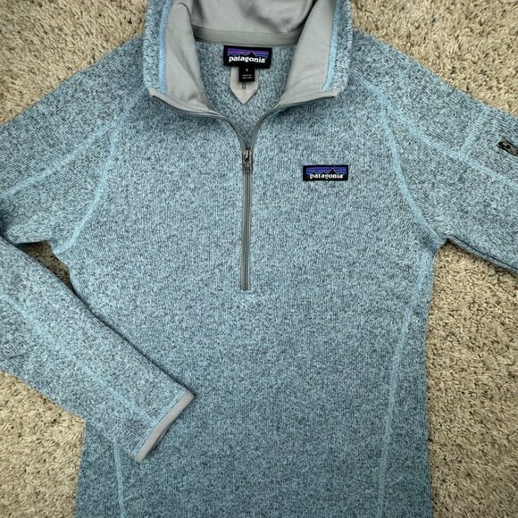 Patagonia Jackets & Blazers - Patagonia Women’s Blue 1/2 Zip Pullover Sweatshirt Jacket Small W Logo Outdoor